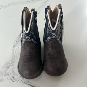 Roper Infant Black and Brown Western Boots